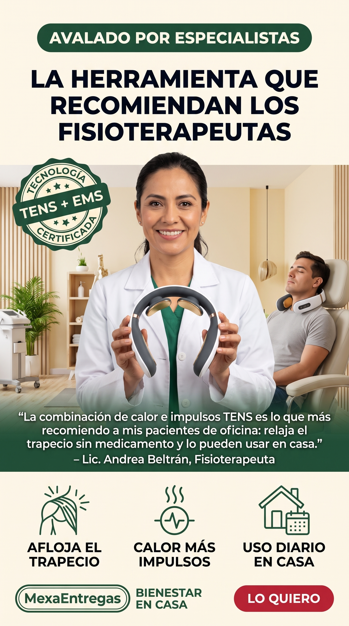 Recomendado por fisioterapeutas
